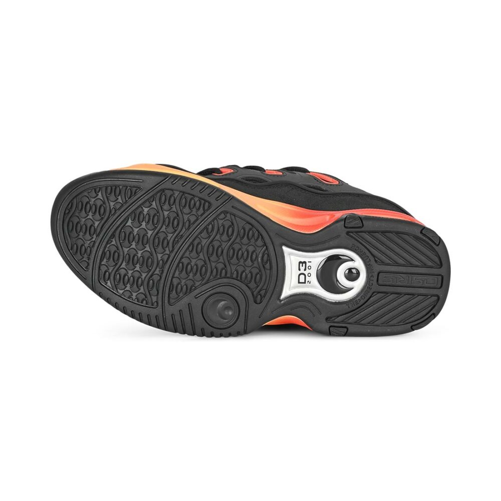 Osiris D3 2001 Skate Shoes - Black/Orange/Black