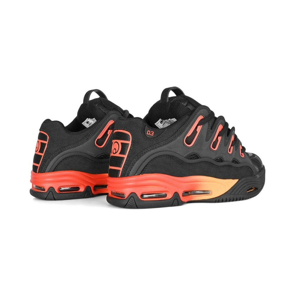 Osiris D3 2001 Skate Shoes - Black/Orange/Black