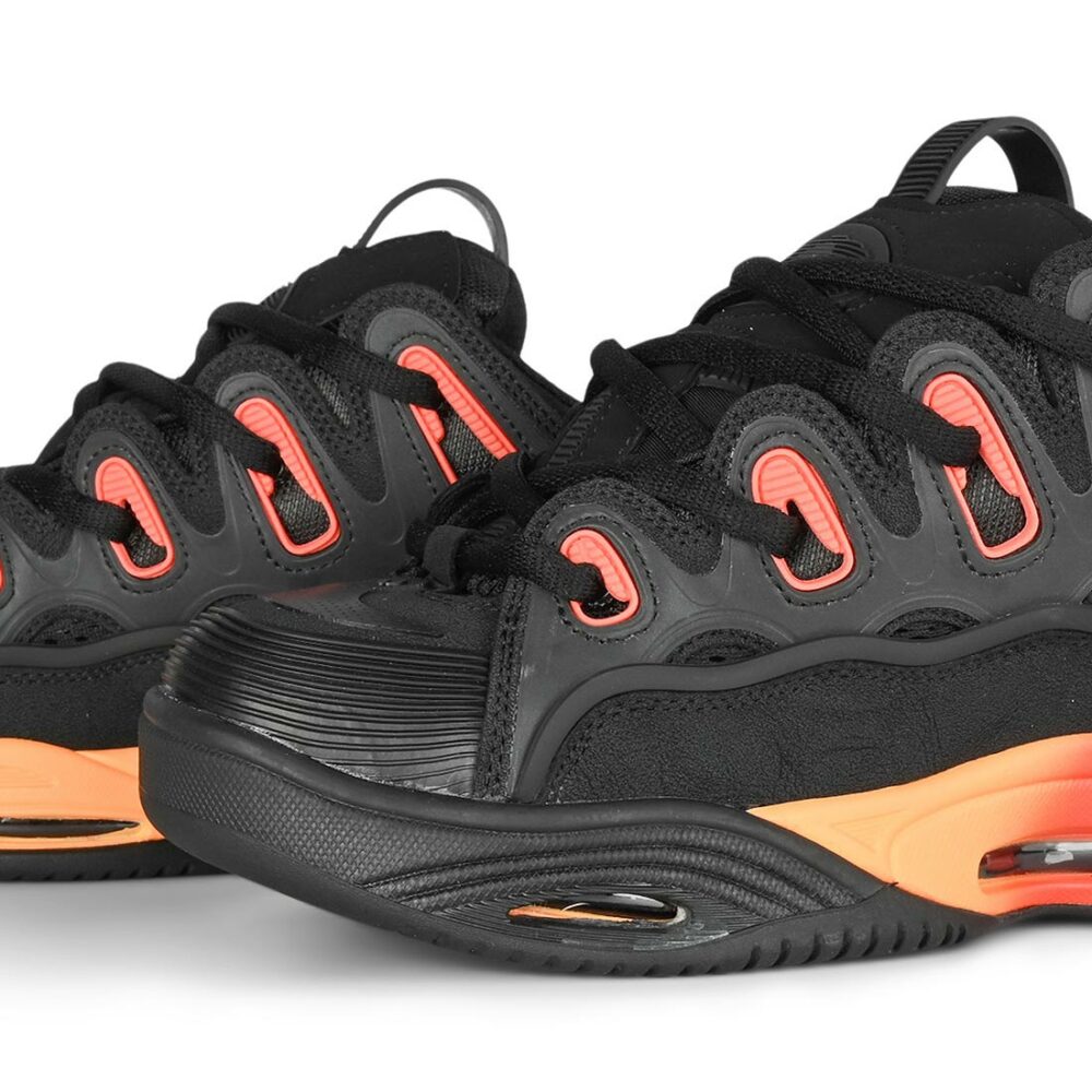 Osiris D3 2001 Skate Shoes - Black/Orange/Black