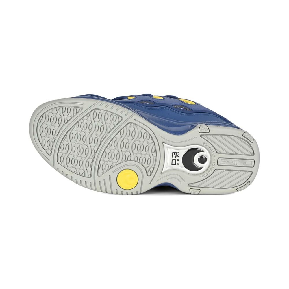 Osiris D3 2001 Skate Shoes - Cadet Blue/Yellow