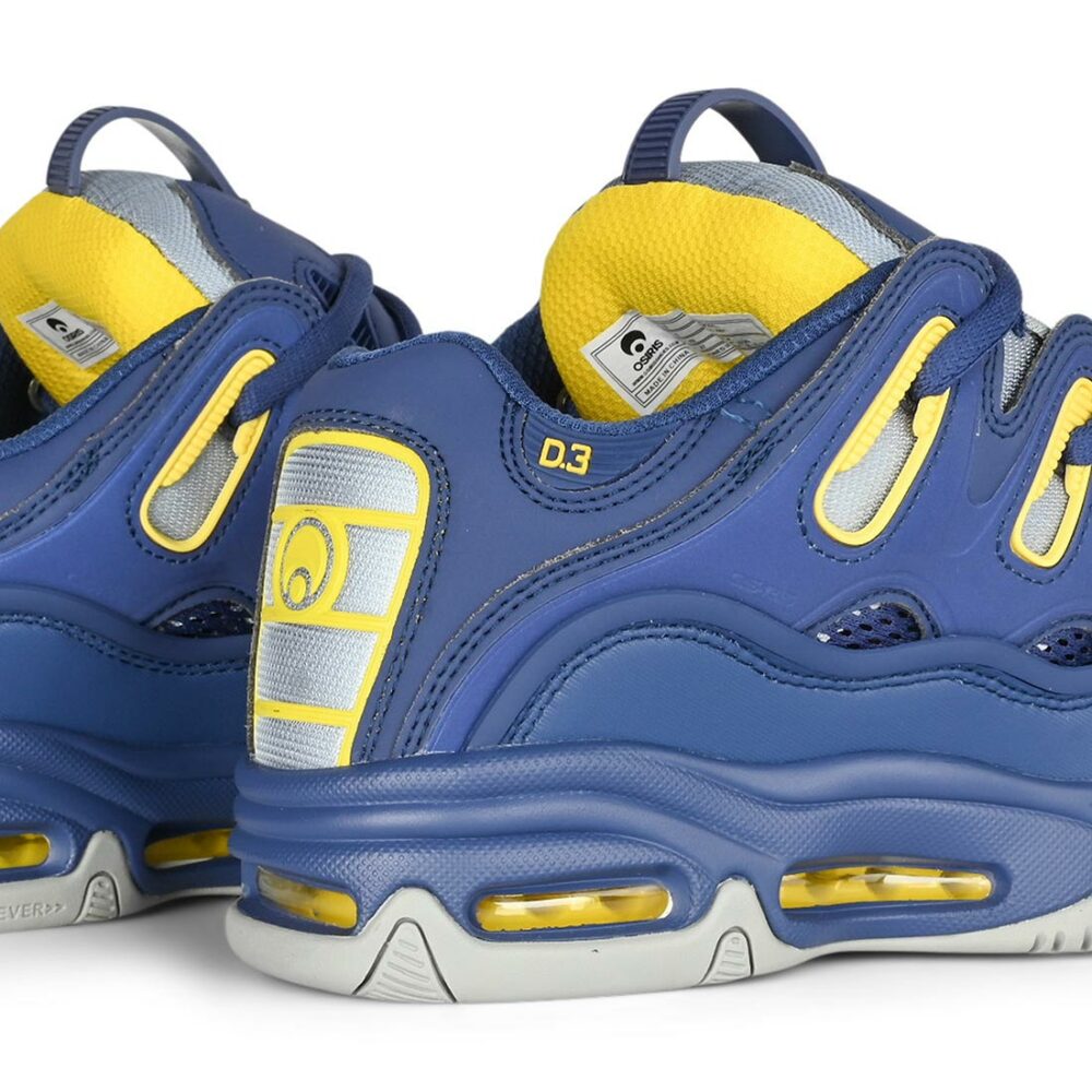 Osiris D3 2001 Skate Shoes - Cadet Blue/Yellow