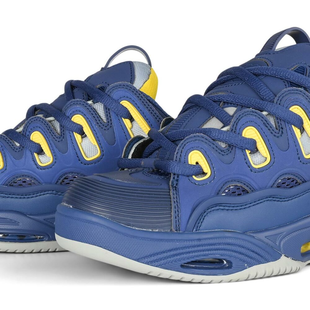 Osiris D3 2001 Skate Shoes - Cadet Blue/Yellow