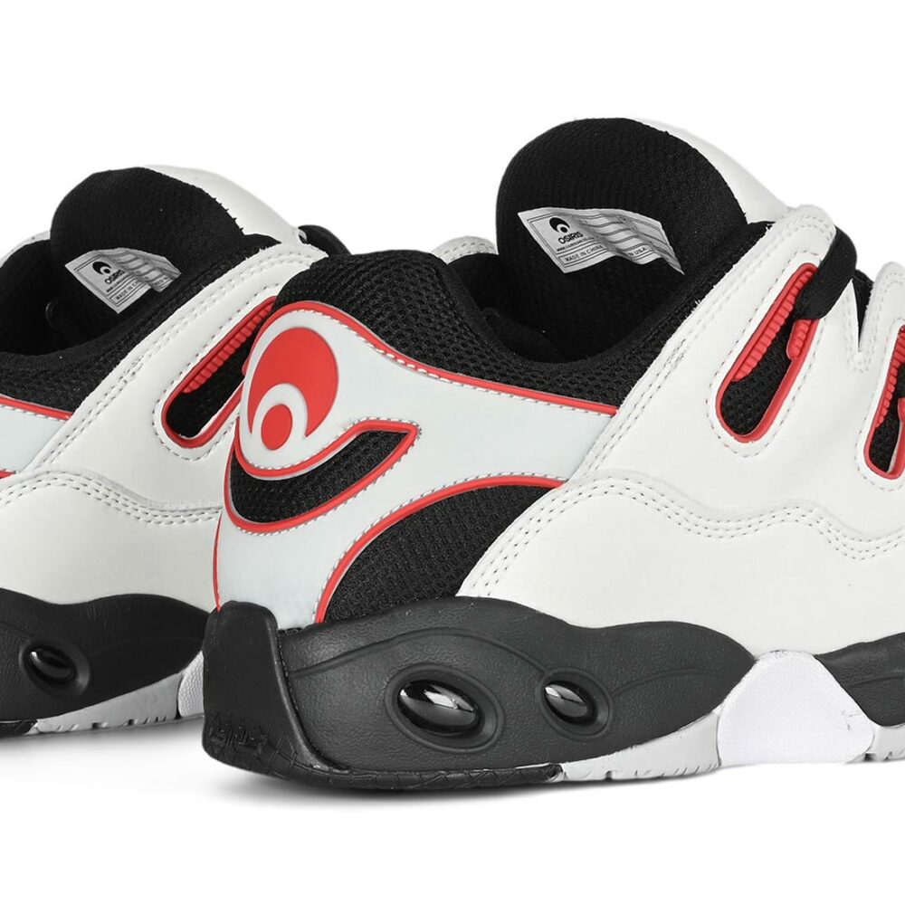 Osiris D3 OG Skate Shoes - Black/White/Red