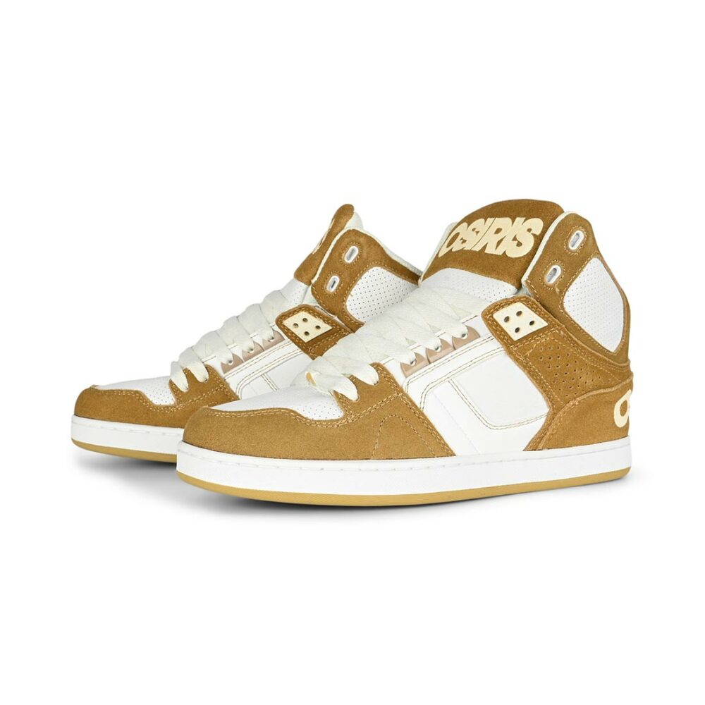 Osiris NYC 83 CLK High Top Shoes - Lt. Brown/White/White