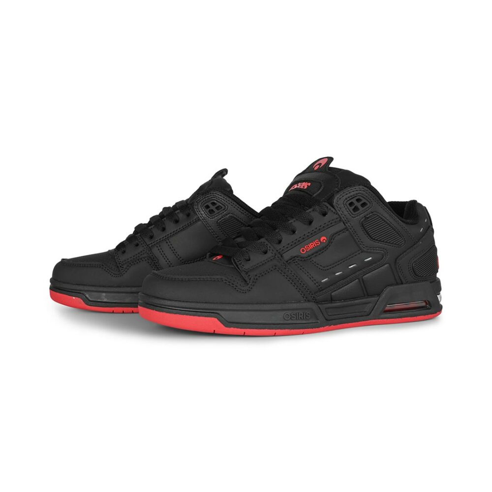 Osiris Peril Skate Shoes - Black/Red