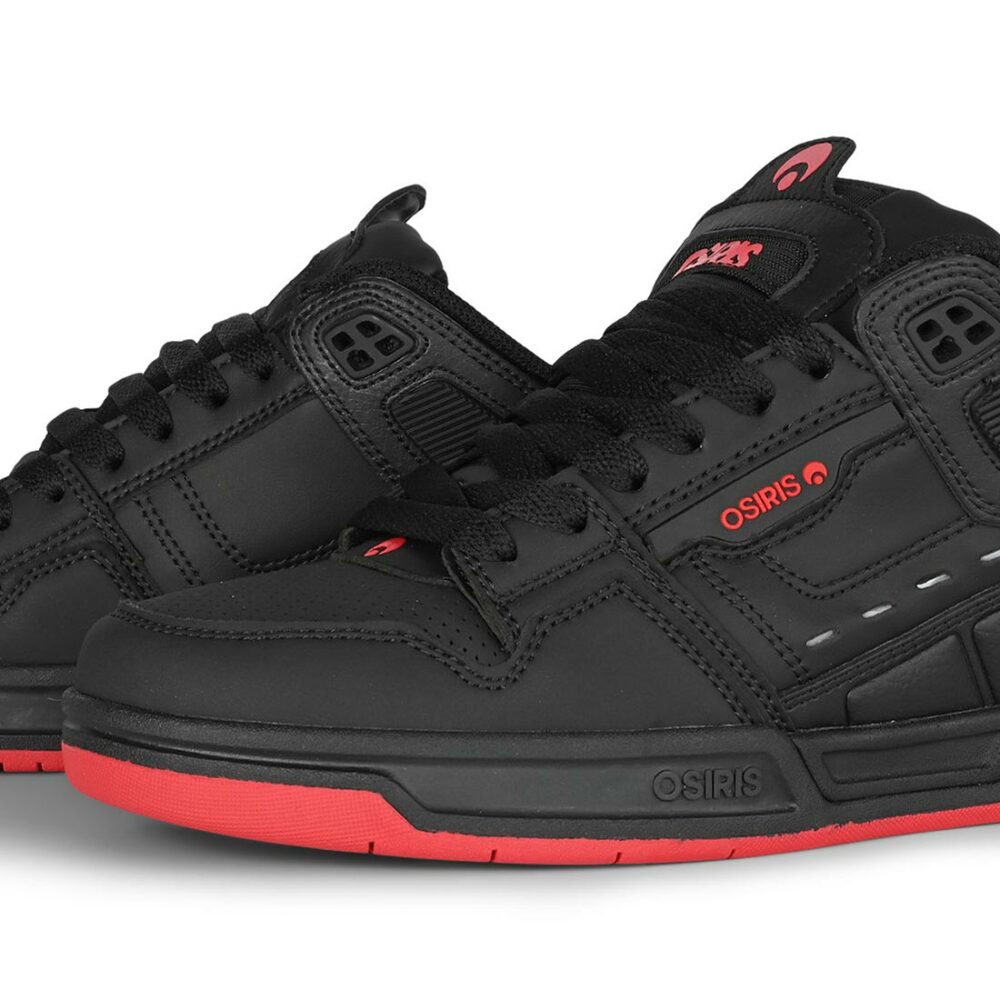 Osiris Peril Skate Shoes - Black/Red