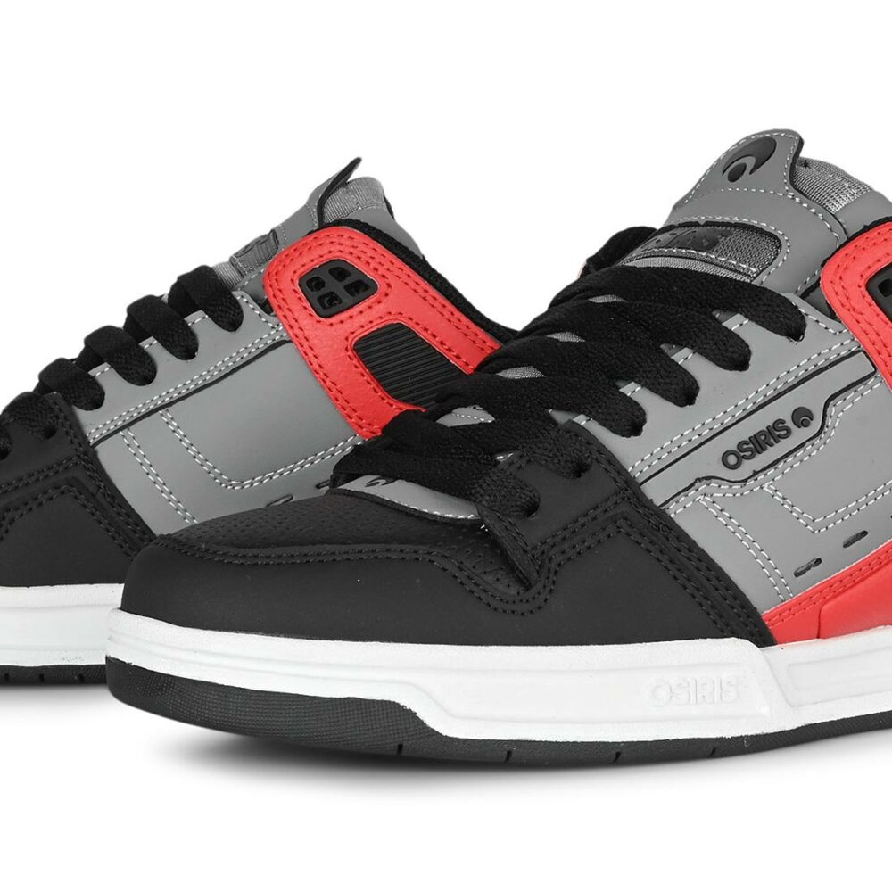 Osiris Peril Skate Shoes - Grey/Red