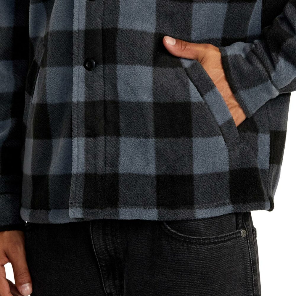 RVCA Yukon Hi Pile Fleece L/S Overshirt - Garage Blue