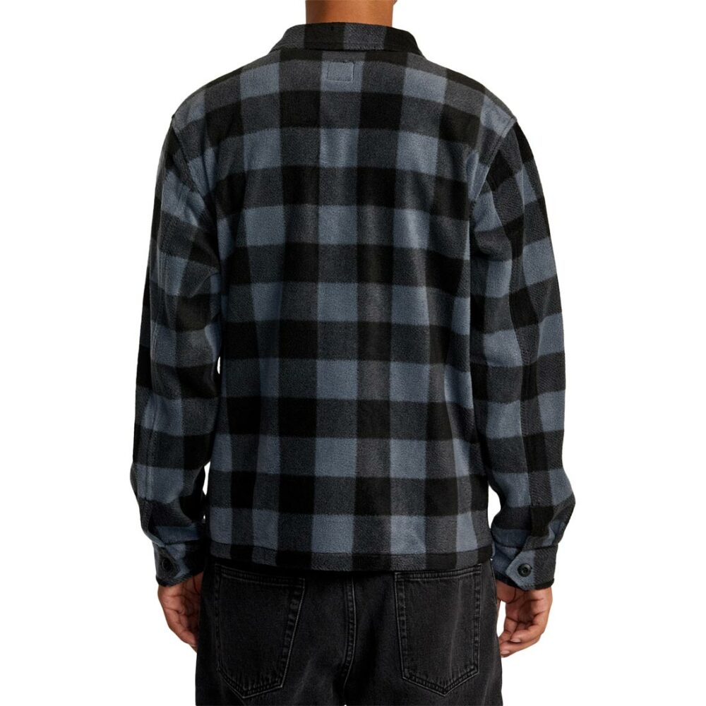 RVCA Yukon Hi Pile Fleece L/S Overshirt - Garage Blue
