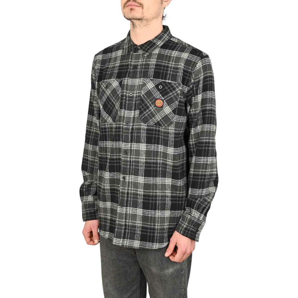 Santa Cruz Apex L/S Shirt - Black Check