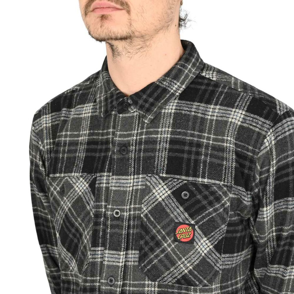 Santa Cruz Apex L/S Shirt - Black Check