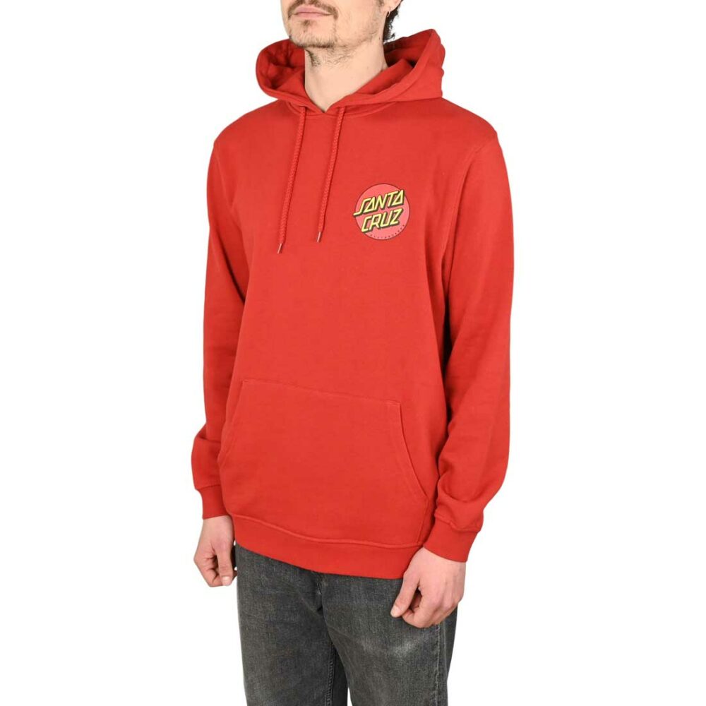 Santa Cruz Classic Dot Chest Pullover Hoodie - Dark Rust