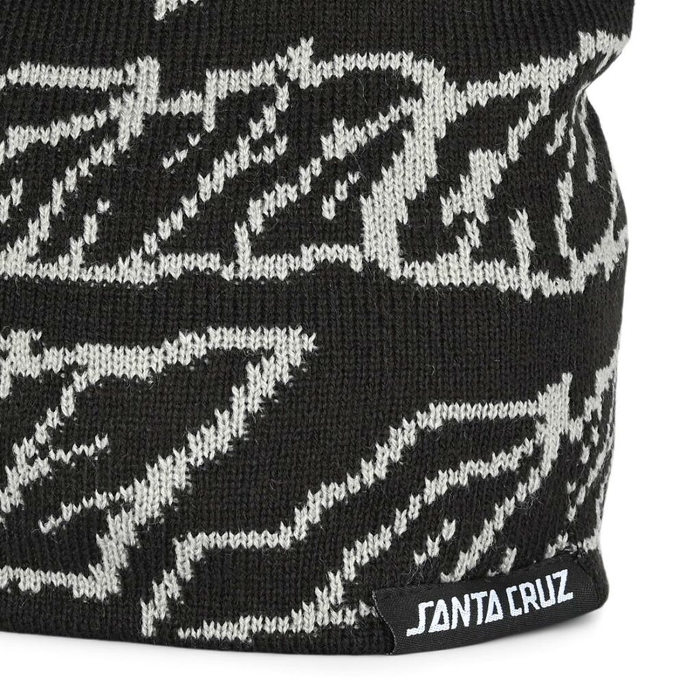 Santa Cruz Creep Repeat Beanie Hat - Black
