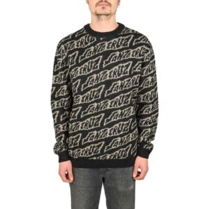 Santa Cruz Creep Repeat Knitted Jumper - Black