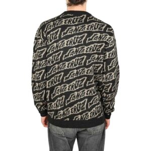 Santa Cruz Creep Repeat Knitted Jumper - Black