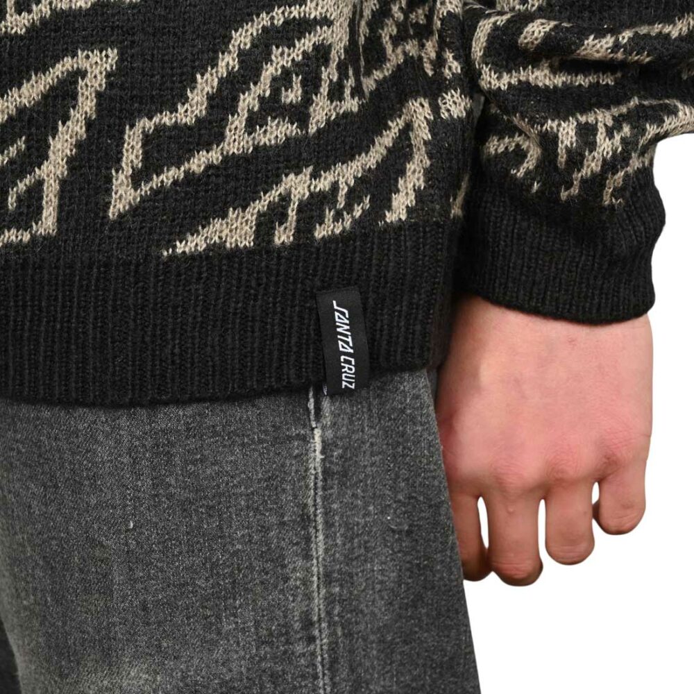 Santa Cruz Creep Repeat Knitted Jumper - Black