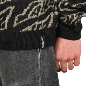 Santa Cruz Creep Repeat Knitted Jumper - Black