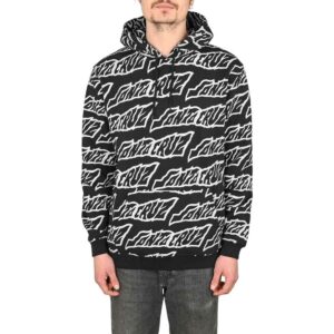 Santa Cruz Creep Repeat Pullover Hoodie - Black