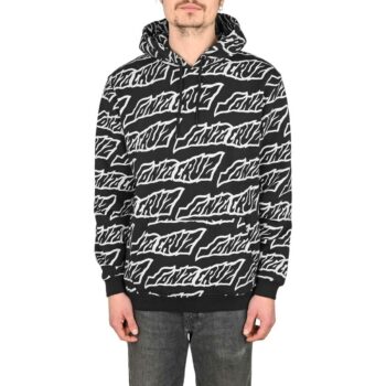 Santa Cruz Creep Repeat Pullover Hoodie - Black