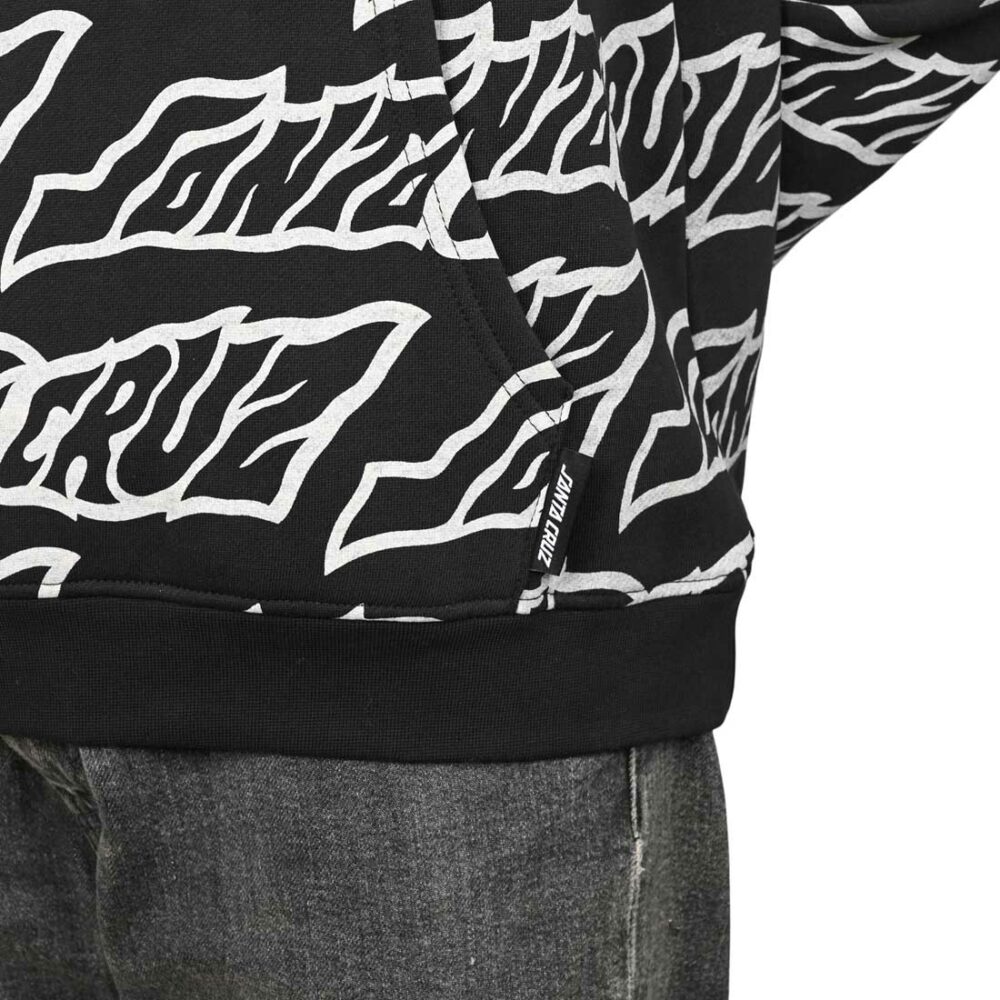 Santa Cruz Creep Repeat Pullover Hoodie - Black