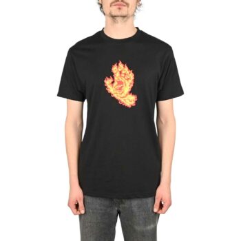Santa Cruz Flame Hand S/S T-Shirt - Black