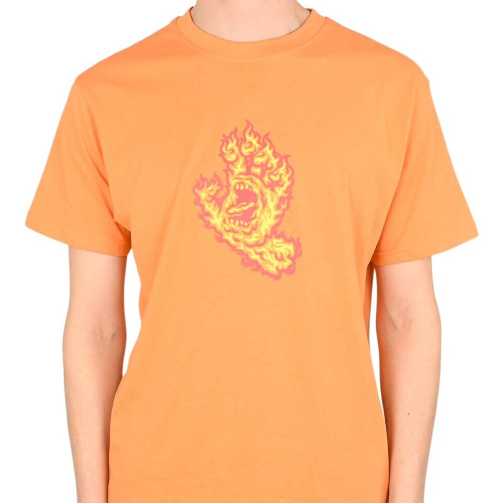 Santa Cruz Flame Hand S/S T-Shirt - Washed Apricot