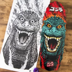 Santa Cruz x Godzilla art