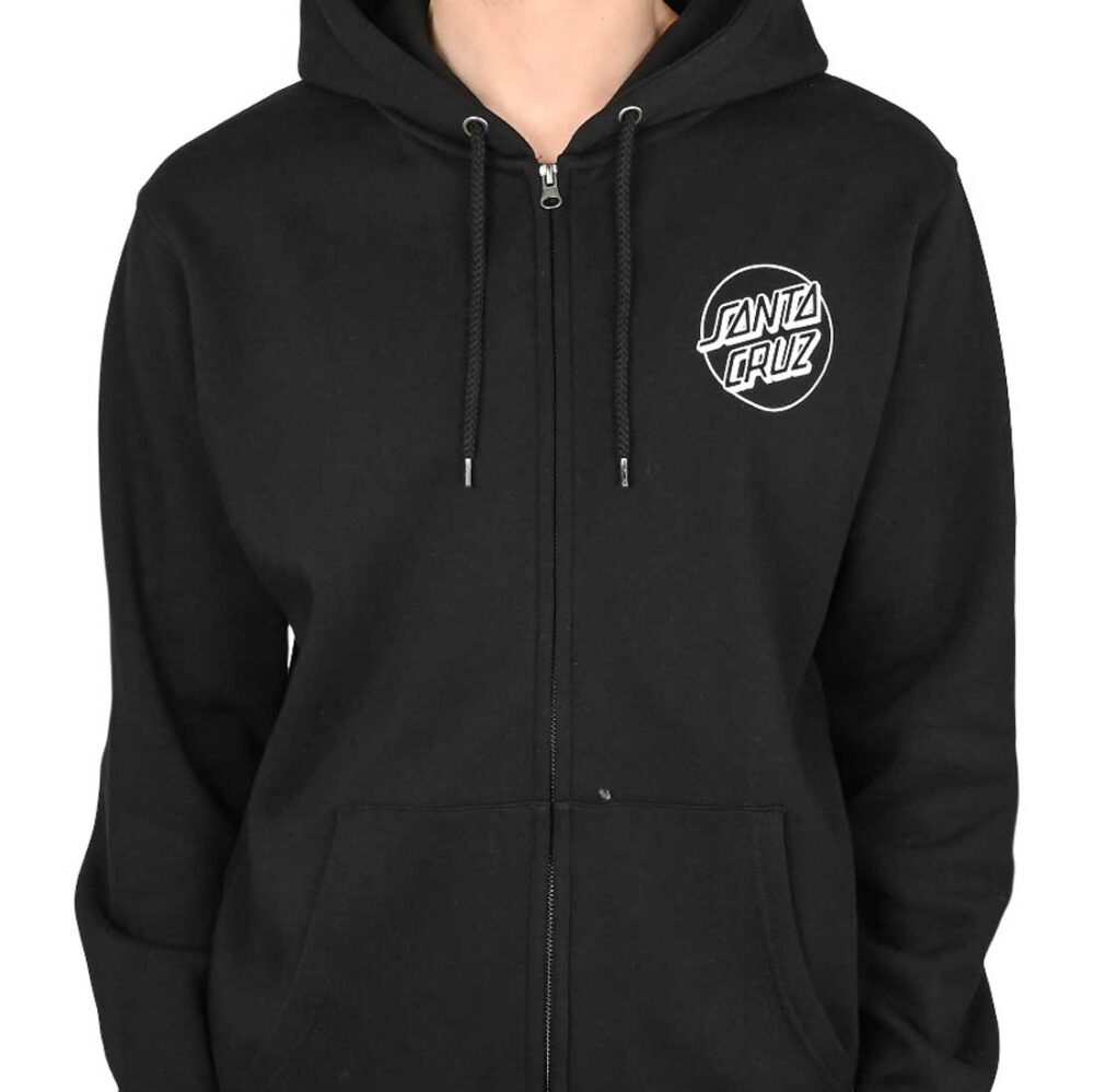 Santa Cruz Kendall Atomic Zip-Up Hoodie - Black