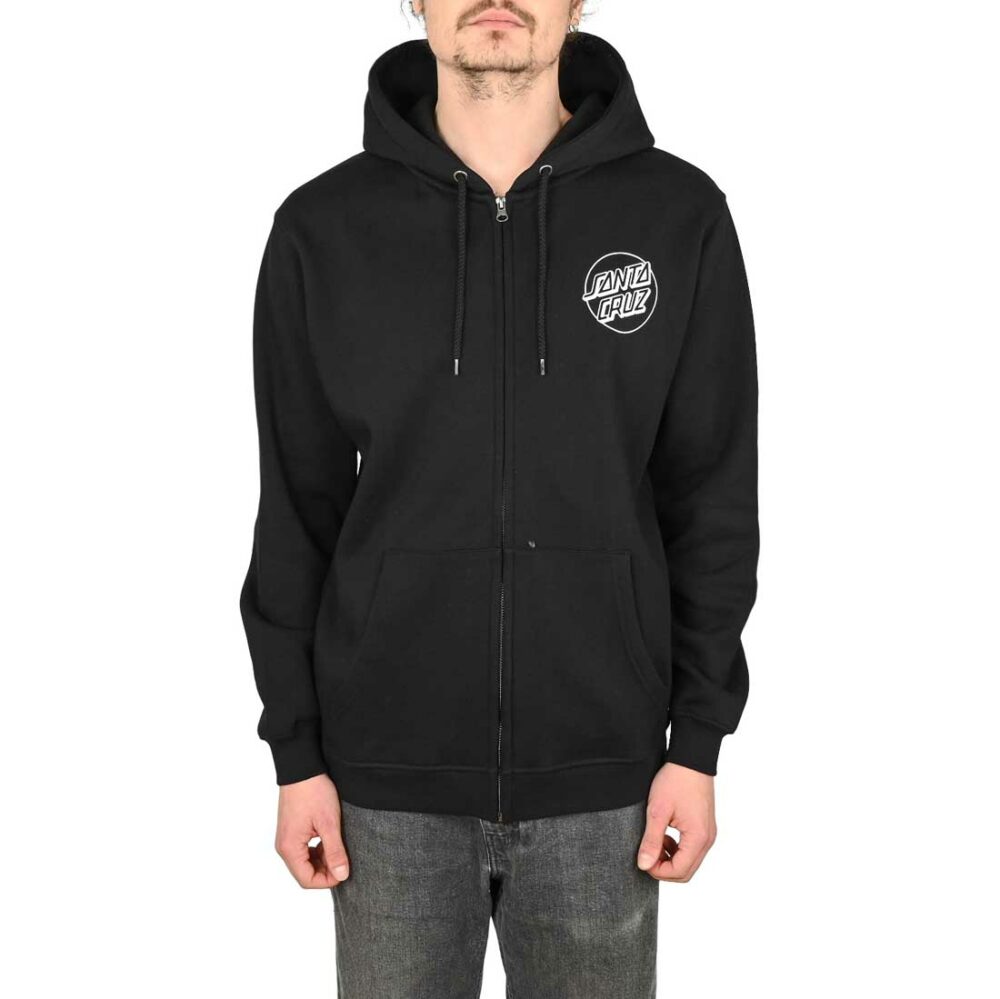 Santa Cruz Kendall Atomic Zip-Up Hoodie - Black