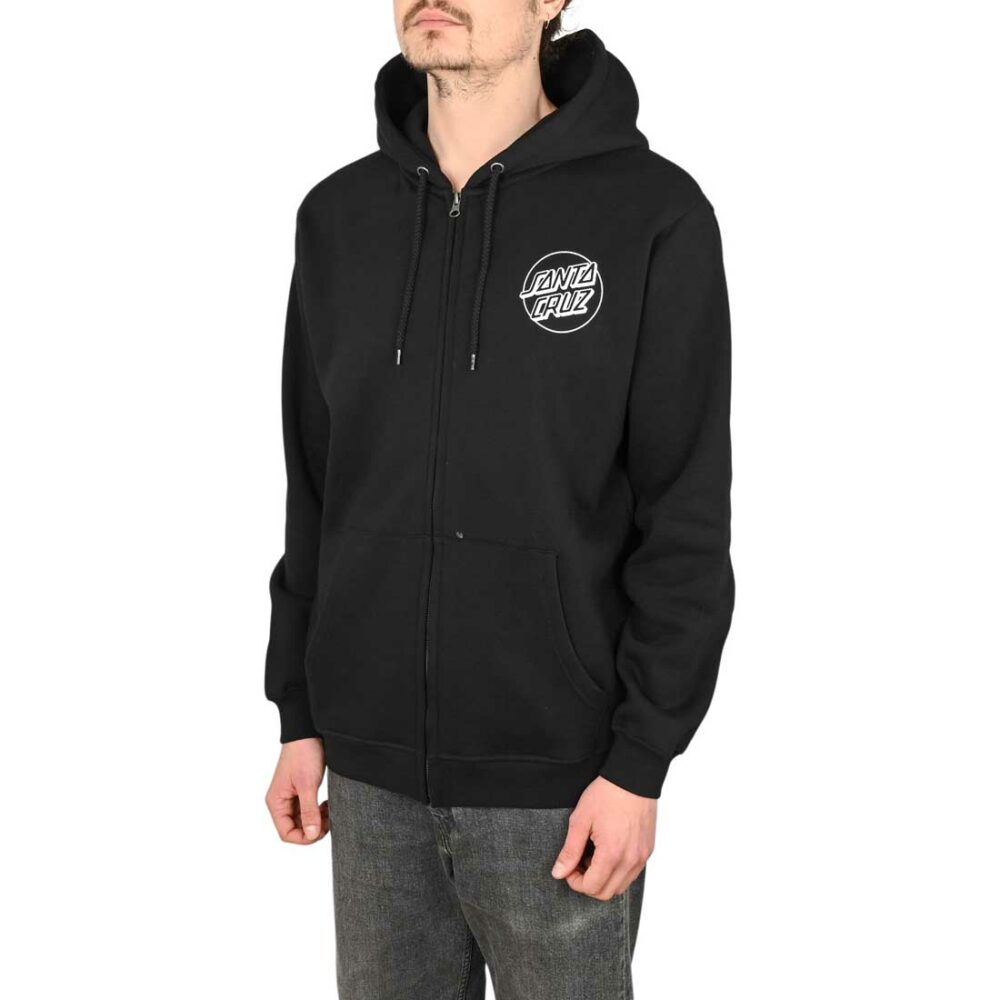 Santa Cruz Kendall Atomic Zip-Up Hoodie - Black