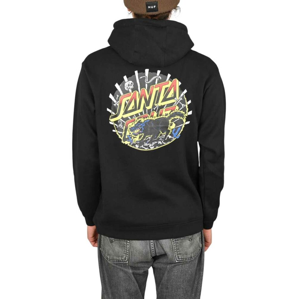 Santa Cruz Kendall Wolf Dot Pullover Hoodie - Black