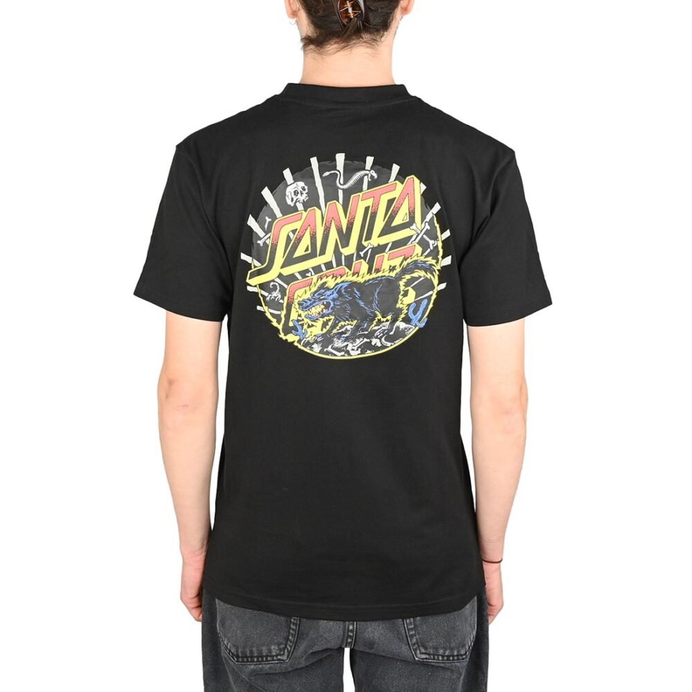 Santa Cruz Kendall Wolf Dot S/S T-Shirt - Black