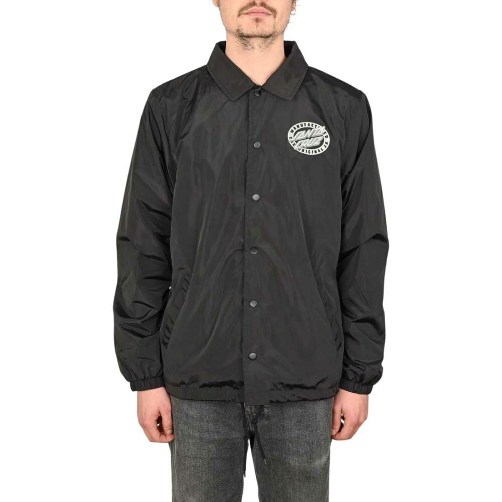 Santa Cruz MFG Oval Dot Chest Coach Jacket - Black