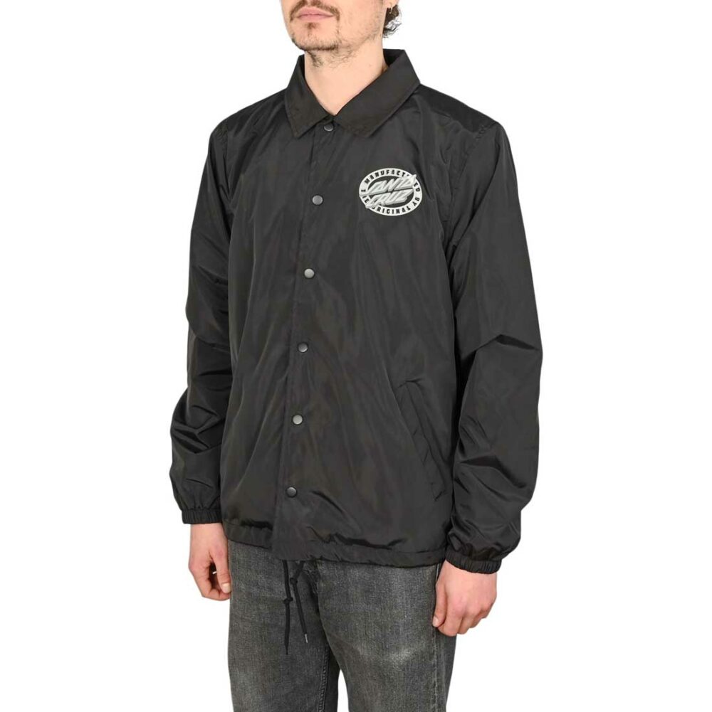 Santa Cruz MFG Oval Dot Chest Coach Jacket - Black