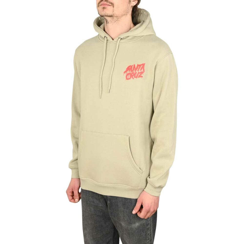Santa Cruz Meek Concrete Slasher Pullover Hoodie - Stone Grey