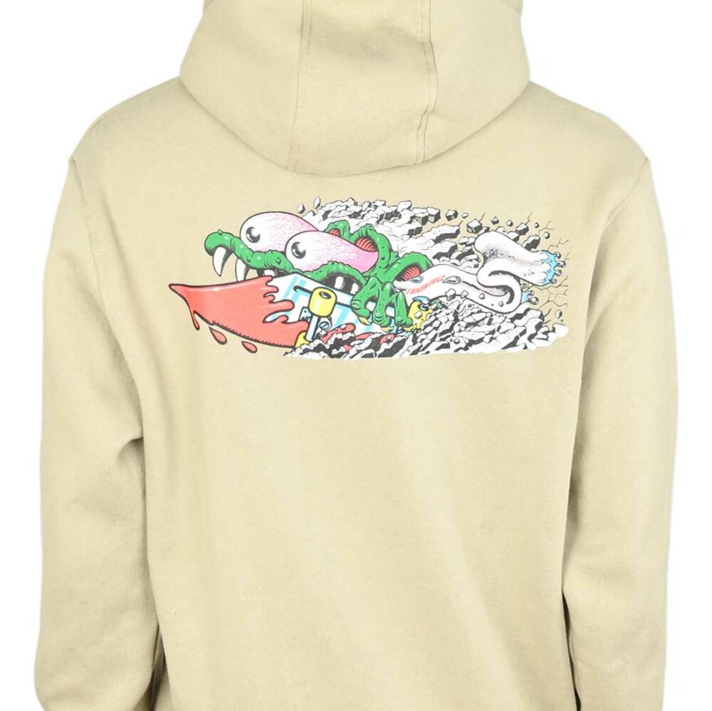 Santa Cruz Meek Concrete Slasher Pullover Hoodie - Stone Grey