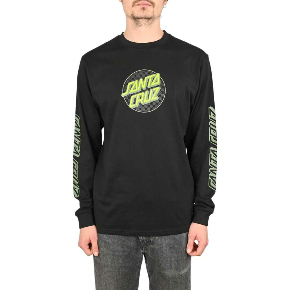 Santa Cruz Meyer Freestyle Dot Centre L/S T-Shirt - Black