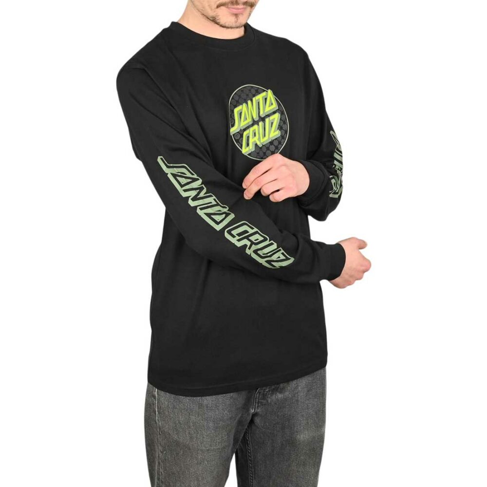 Santa Cruz Meyer Freestyle Dot Centre L/S T-Shirt - Black