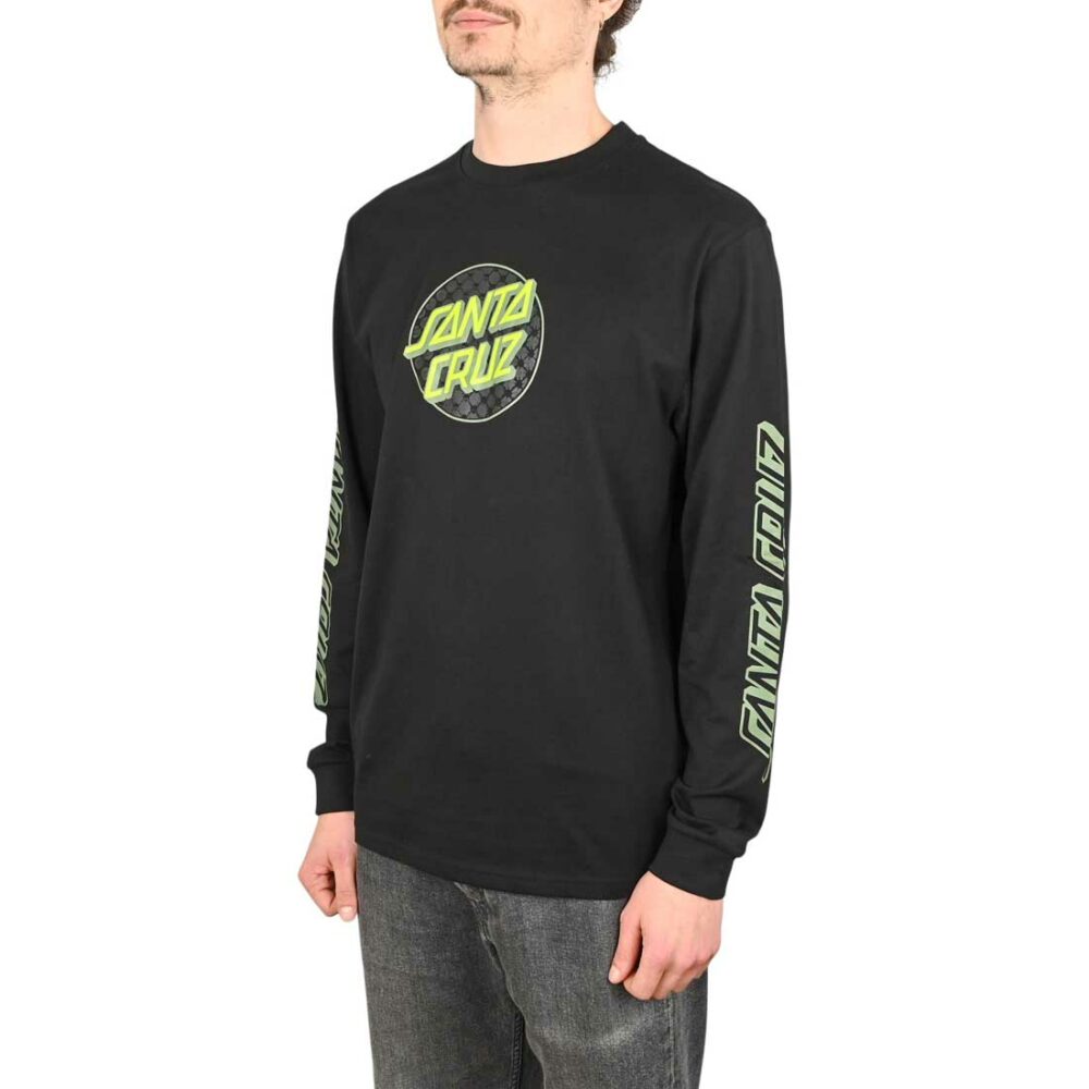 Santa Cruz Meyer Freestyle Dot Centre L/S T-Shirt - Black
