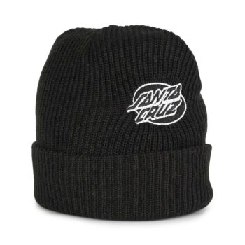 Santa Cruz Mono Lined Oval Dot Beanie Hat - Black