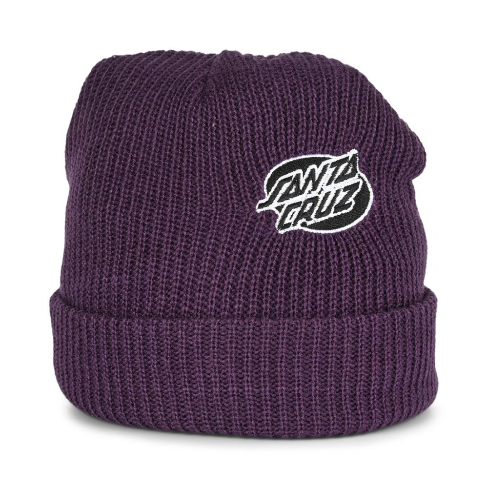 Santa Cruz Mono Lined Oval Dot Beanie Hat - Blackcurrant