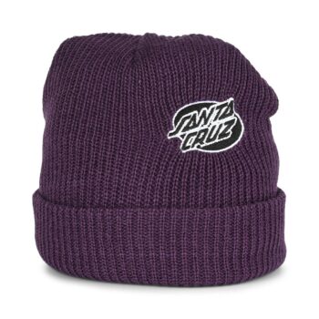 Santa Cruz Mono Lined Oval Dot Beanie Hat - Blackcurrant