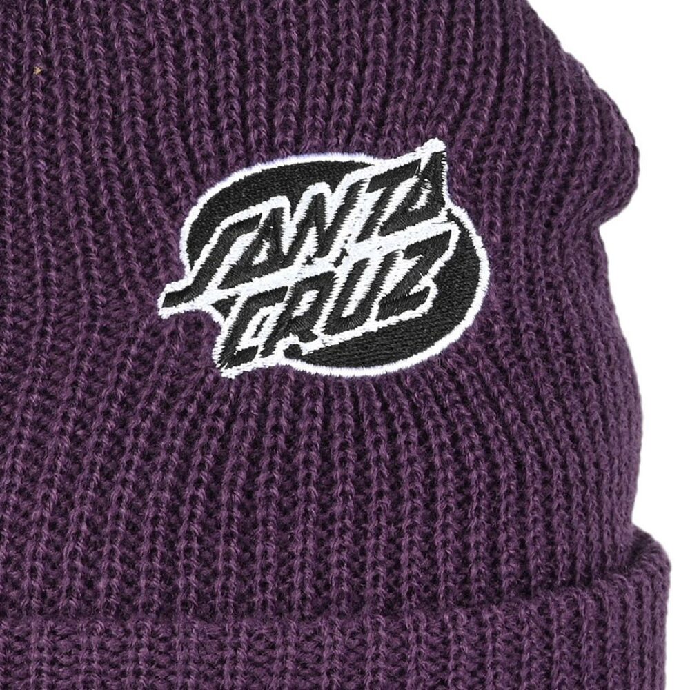 Santa Cruz Mono Lined Oval Dot Beanie Hat - Blackcurrant