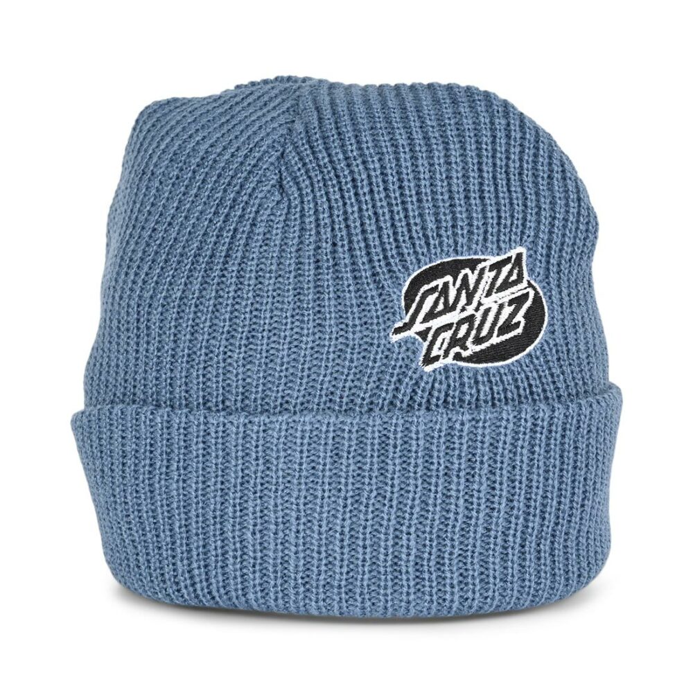 Santa Cruz Mono Lined Oval Dot Beanie Hat - Dusty Blue