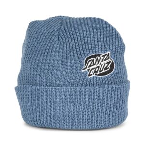 Santa Cruz Mono Lined Oval Dot Beanie Hat - Dusty Blue