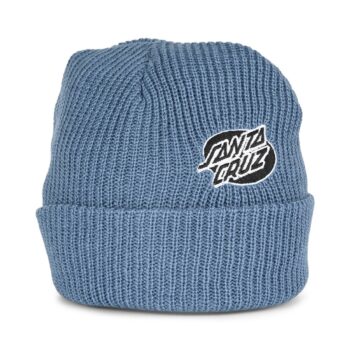 Santa Cruz Mono Lined Oval Dot Beanie Hat - Dusty Blue