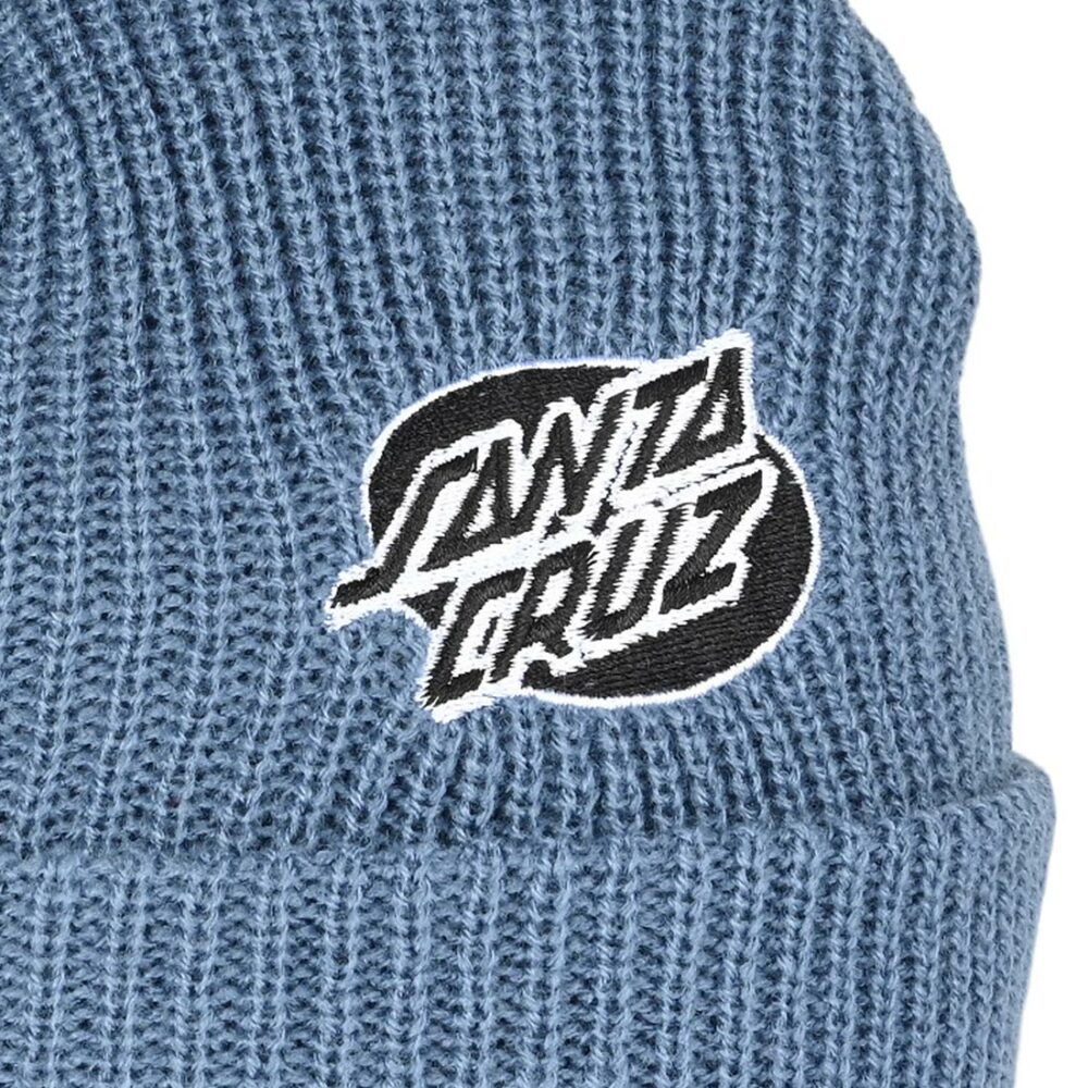 Santa Cruz Mono Lined Oval Dot Beanie Hat - Dusty Blue