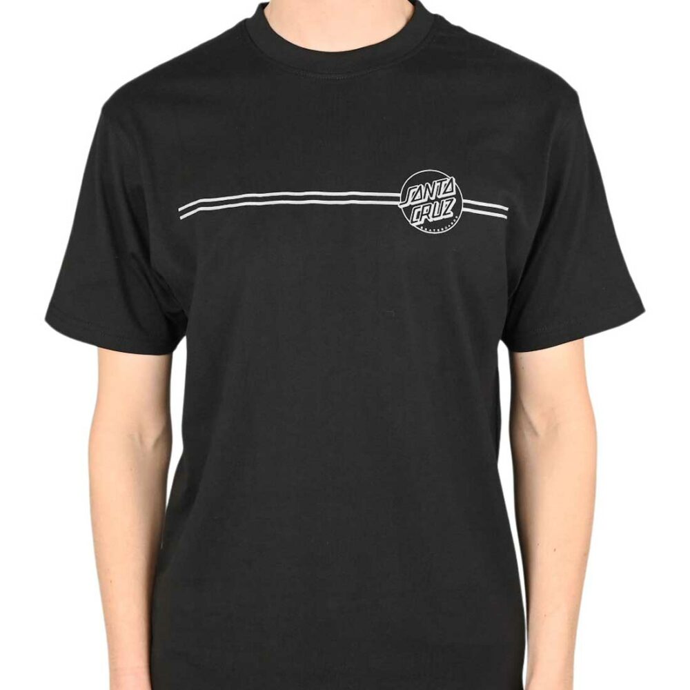 Santa Cruz Opus Dot Stripe S/S T-Shirt - Black/Grey