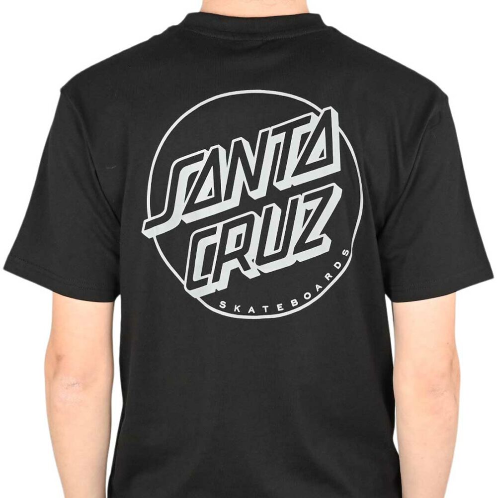 Santa Cruz Opus Dot Stripe S/S T-Shirt - Black/Grey