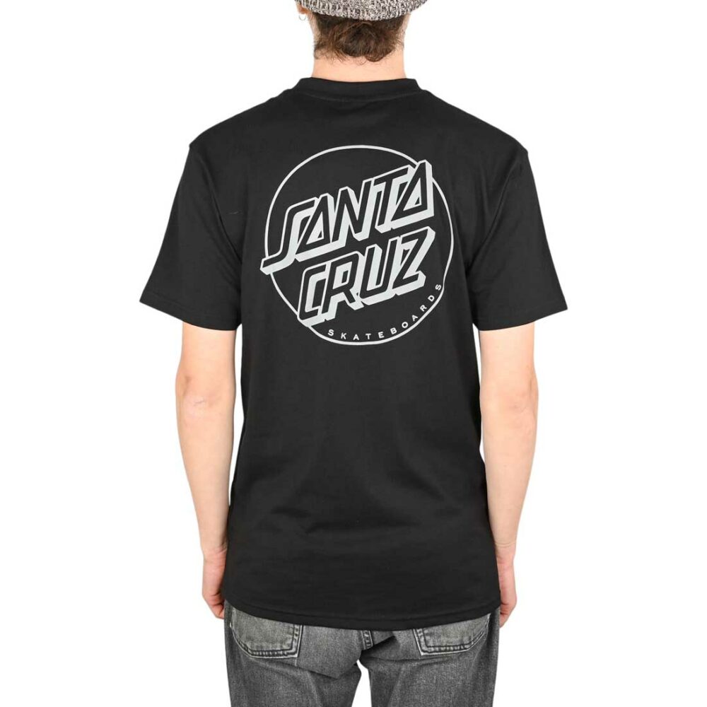 Santa Cruz Opus Dot Stripe S/S T-Shirt - Black/Grey